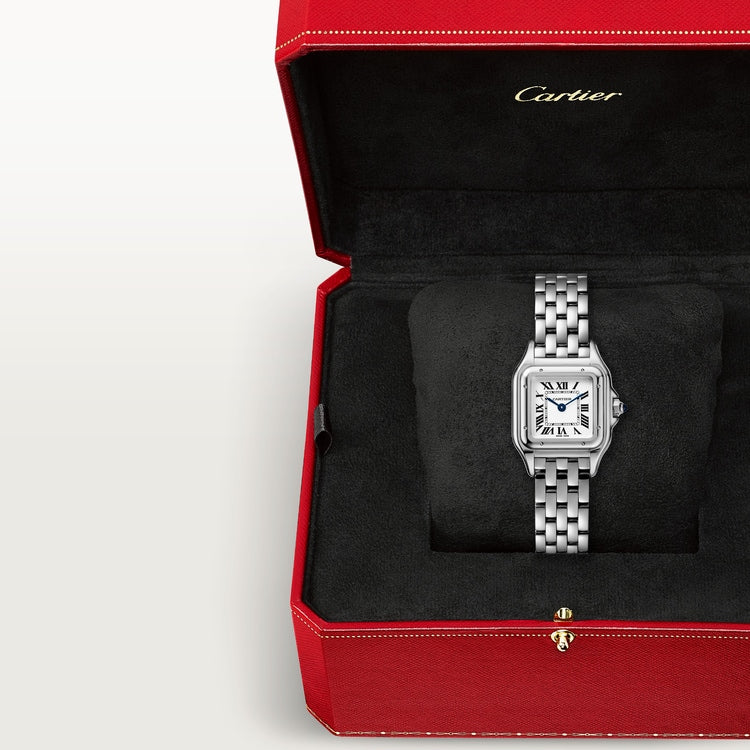 Cartier Panthère 30.3 x 22.0mm Quartz Silvered Dial Steel Bracelet Watch