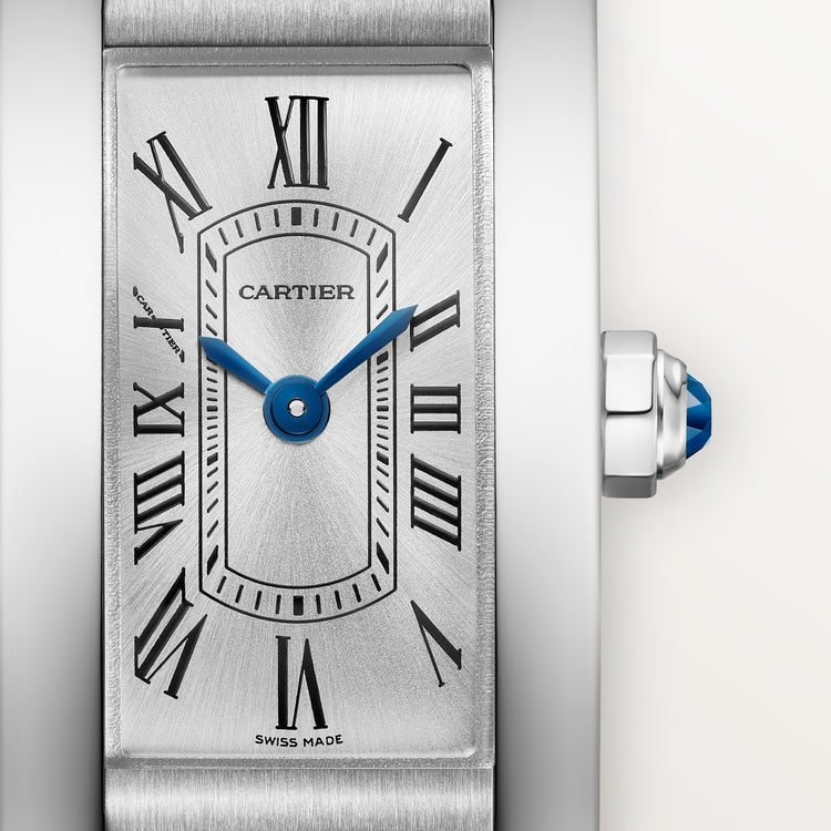 Cartier Tank 27.9 x 15.2mm Quartz sunray Dial Alligator Strap Watch