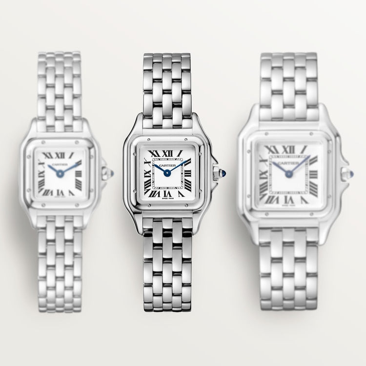 Cartier Panthère 30.3 x 22.0mm Quartz Silvered Dial Steel Bracelet Watch
