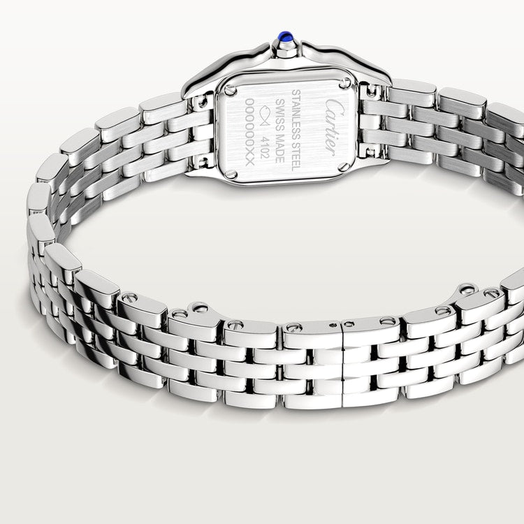 Cartier Panthère 25.1 x 18.5mm Quartz Silver Dial Silver Steel Bracelet Watch