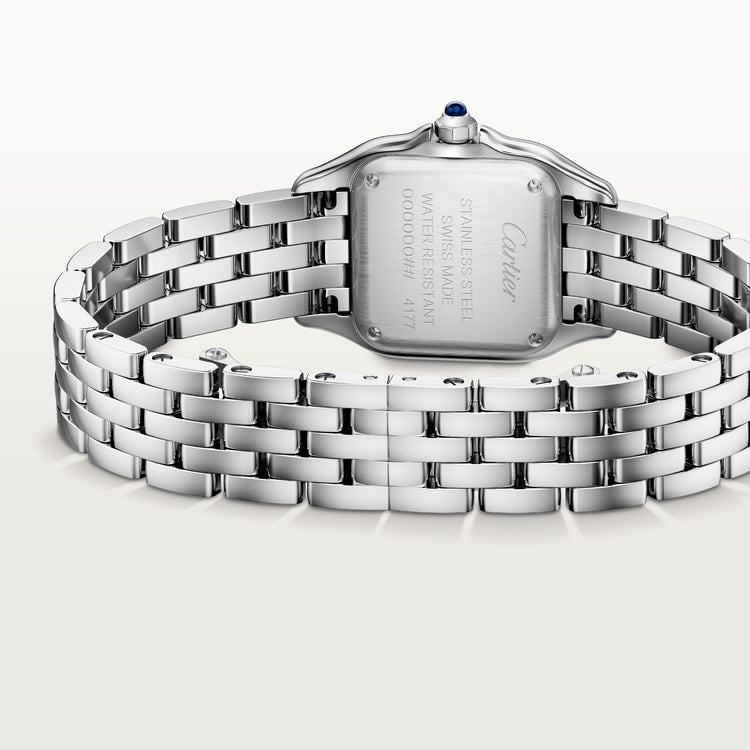 Cartier Panthère 30.3 x 22.0mm Quartz Silvered Dial Steel Bracelet Watch