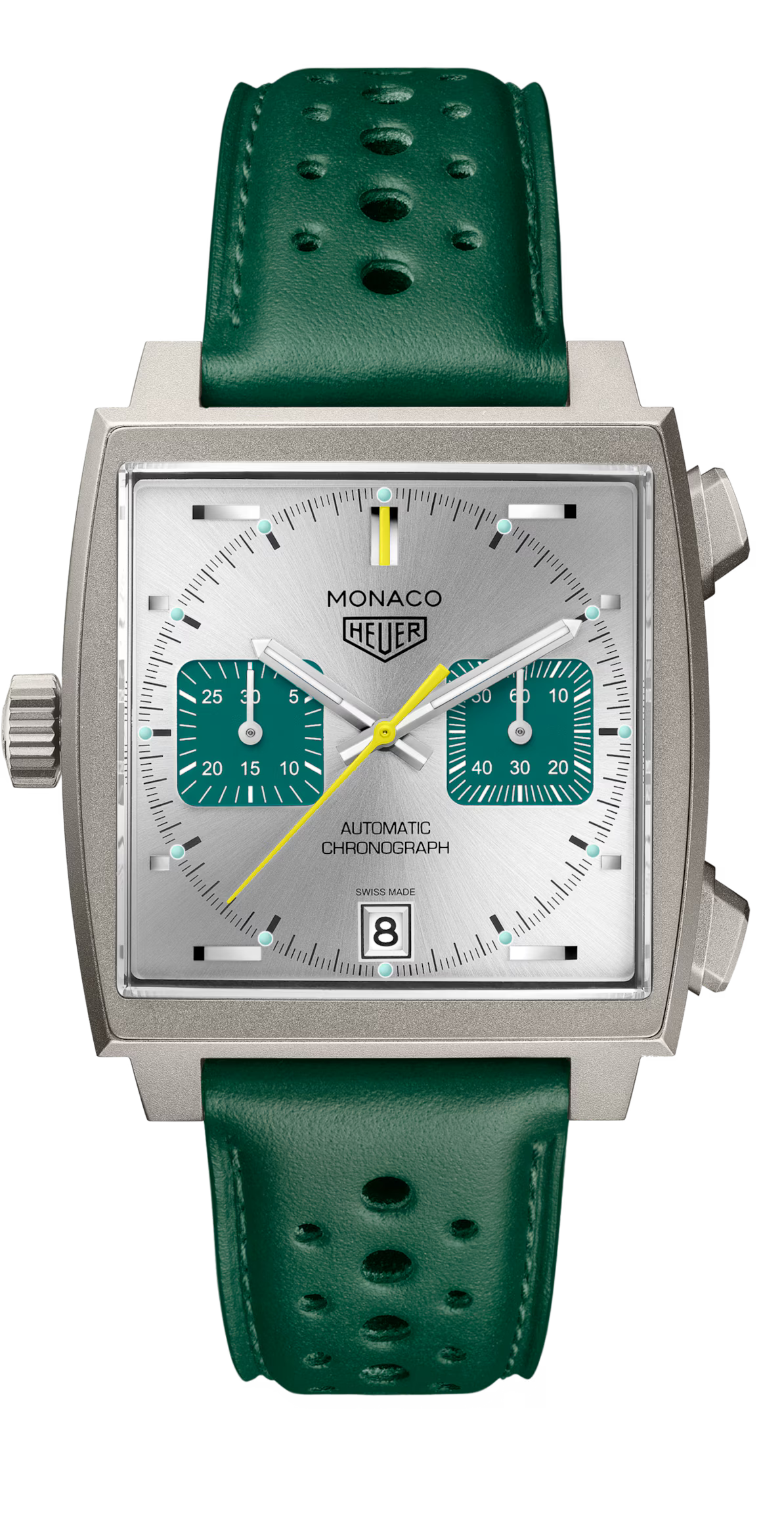 [SIMCHA-TOP500:TAG-HEUER:CAW218E.FC6565:01] TAG Heuer Monaco Chronograph Racing Green CAW218E.FC6565 Automatic, 39 mm, Titanium