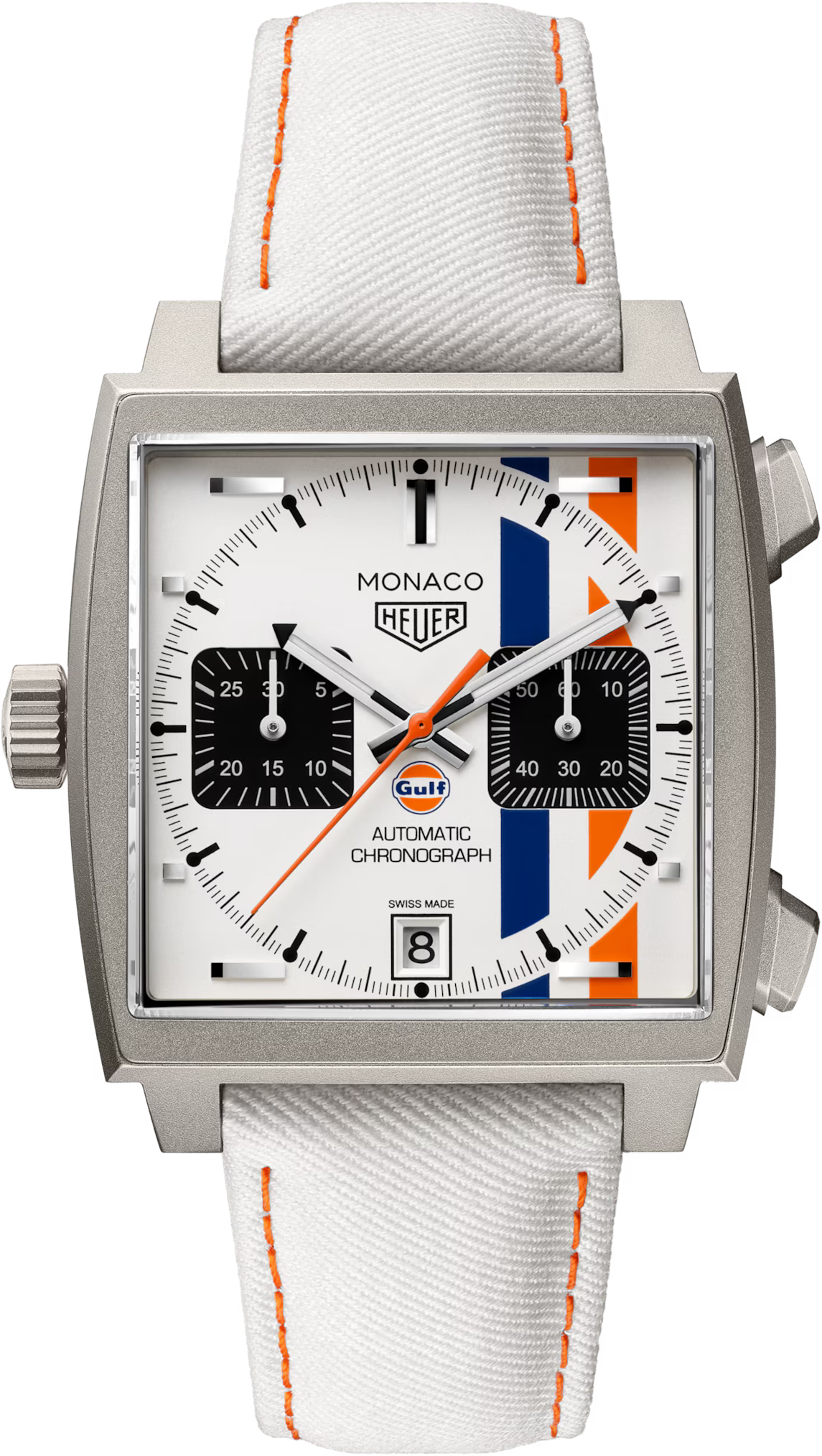 [SIMCHA-TOP500:TAG-HEUER:CAW218G.EB0393:01] TAG Heuer Monaco Chronograph x Gulf CAW218G.EB0393 Automatic, 39 mm, Titanium