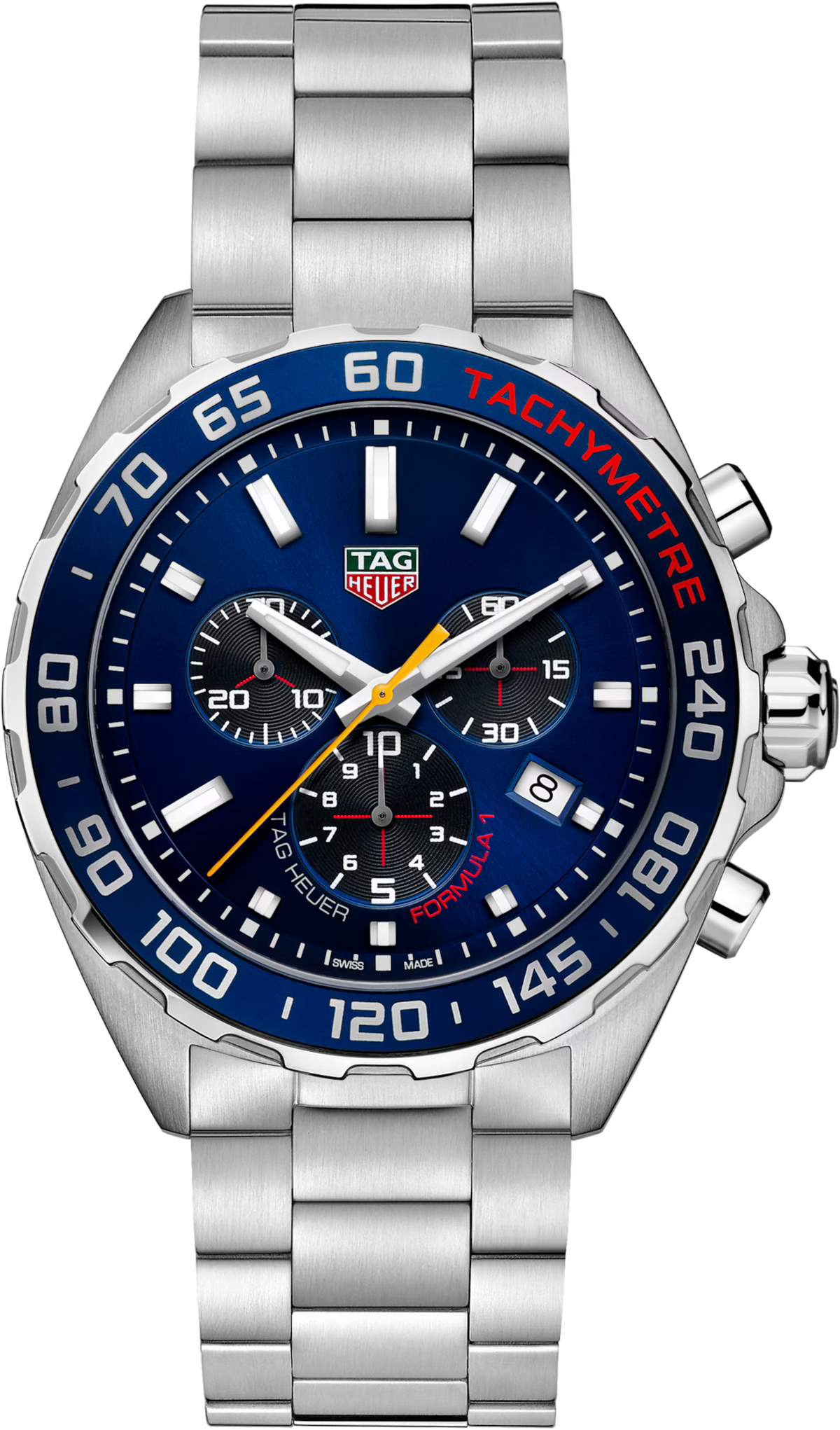 TAG Heuer Formula 1 43mm Quartz Blue Dial Silver Steel Watch