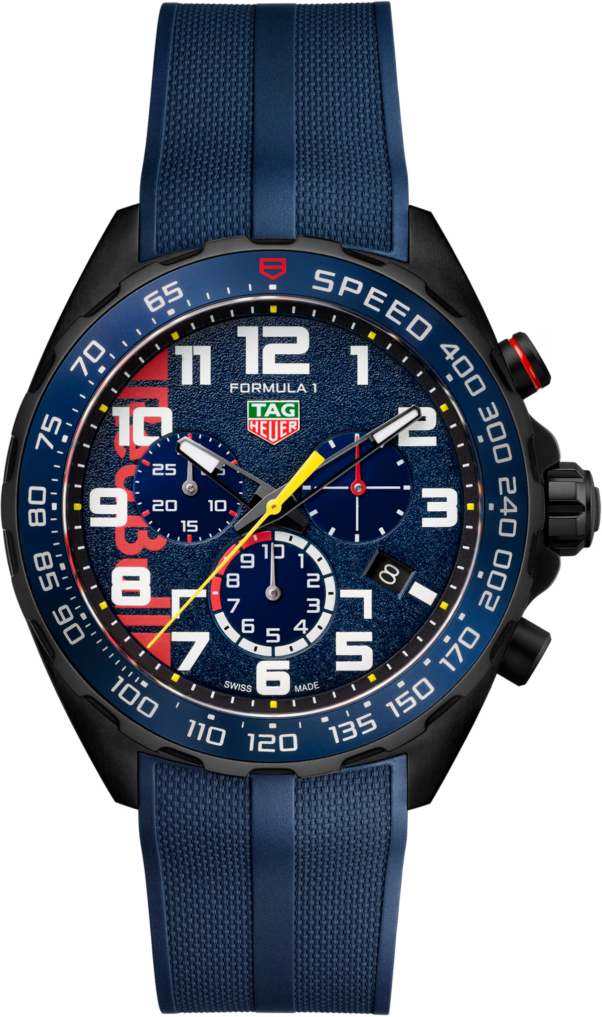 TAG Heuer Formula 1 43mm Quartz Blue Fine grained Dial Blue Rubber Watch