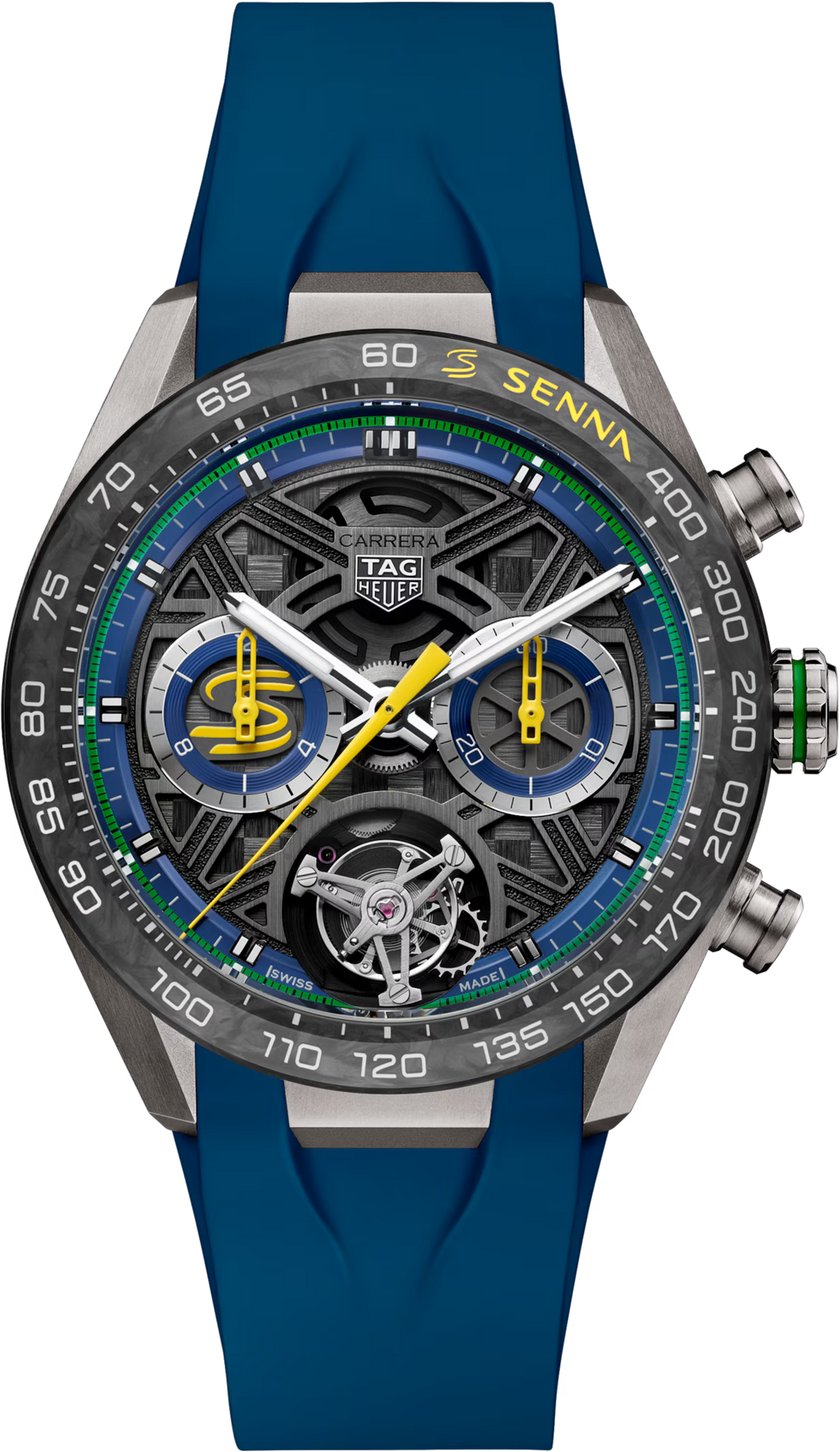 [SIMCHA-TOP500:TAG-HEUER:CBU5081.FT6274:01] TAG Heuer Carrera Chronograph Tourbillon Extreme Sport x Senna CBU5081.FT6274 Automatic, 44 mm, Titanium