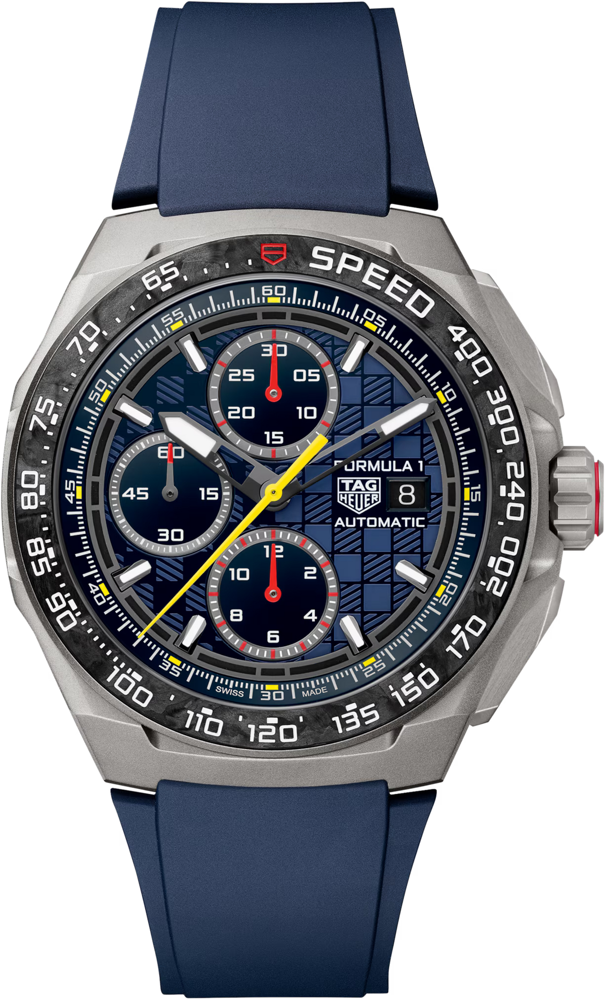 TAG Heuer Formula 1 44mm Automatic Blue Opalin Dial Blue & red Rubber Watch