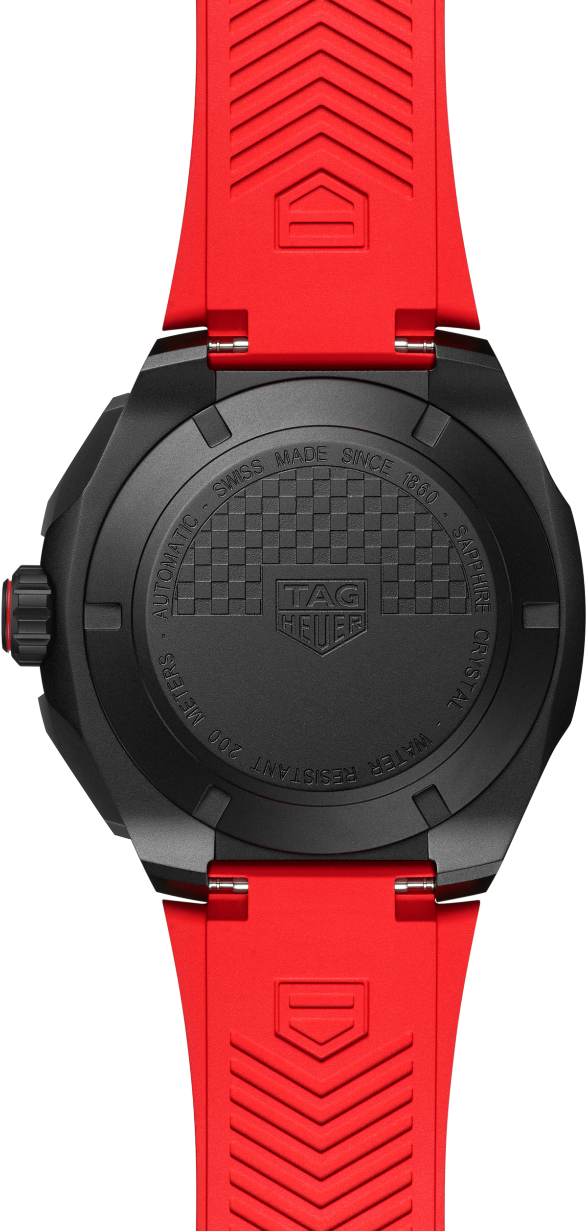 TAG Heuer Formula 1 44mm Automatic Black & Red Opalin Dial Red Rubber Watch