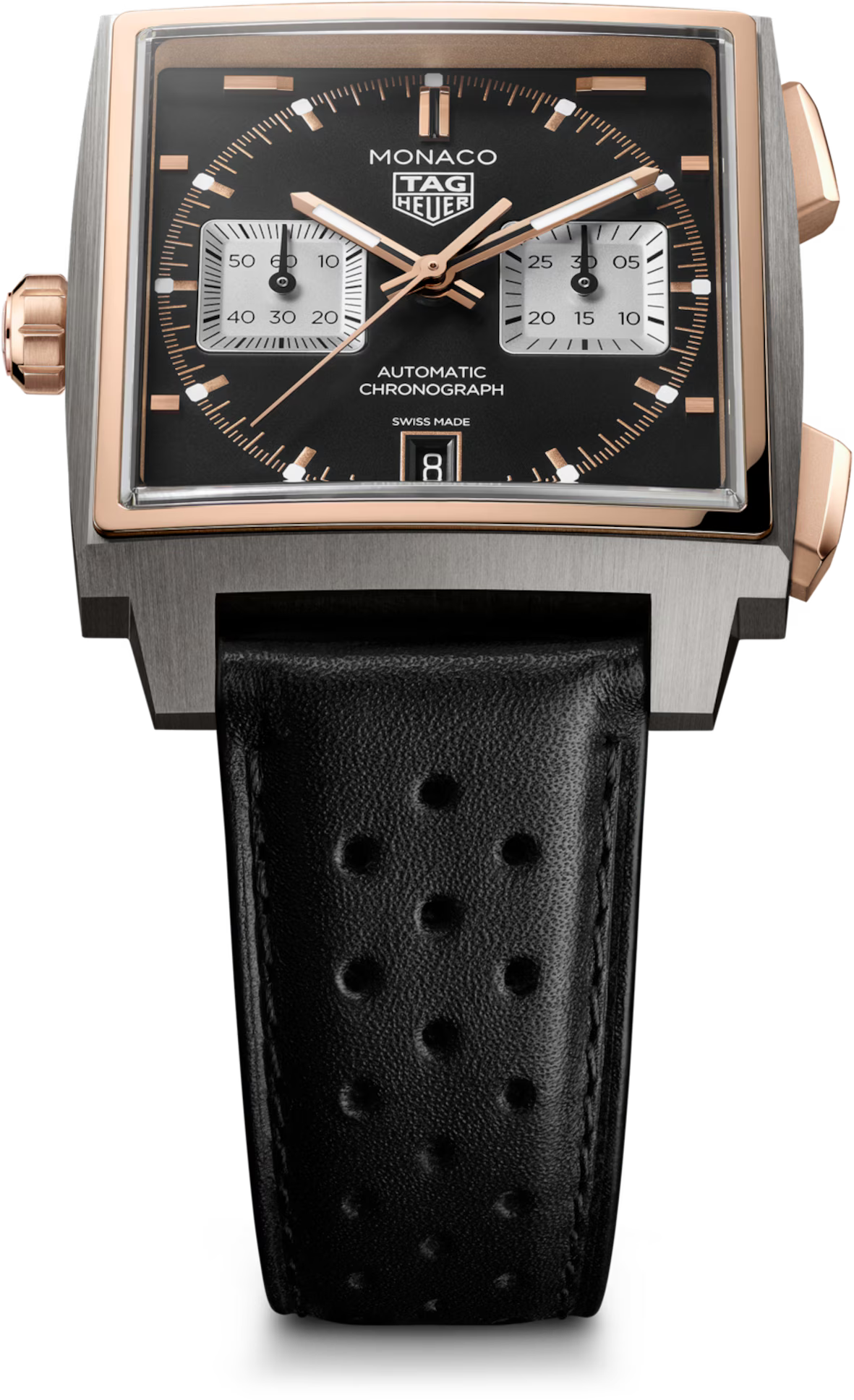 [SIMCHA-TOP500:TAG-HEUER:CDW2150.FC8360:05] TAG Heuer Monaco Chronograph CDW2150.FC8360 Automatic, 39 mm, Titanium & 18K 5N rose gold