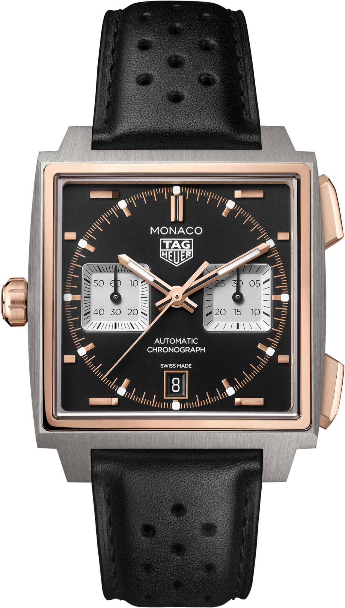 [SIMCHA-TOP500:TAG-HEUER:CDW2150.FC8360:01] TAG Heuer Monaco Chronograph CDW2150.FC8360 Automatic, 39 mm, Titanium & 18K 5N rose gold