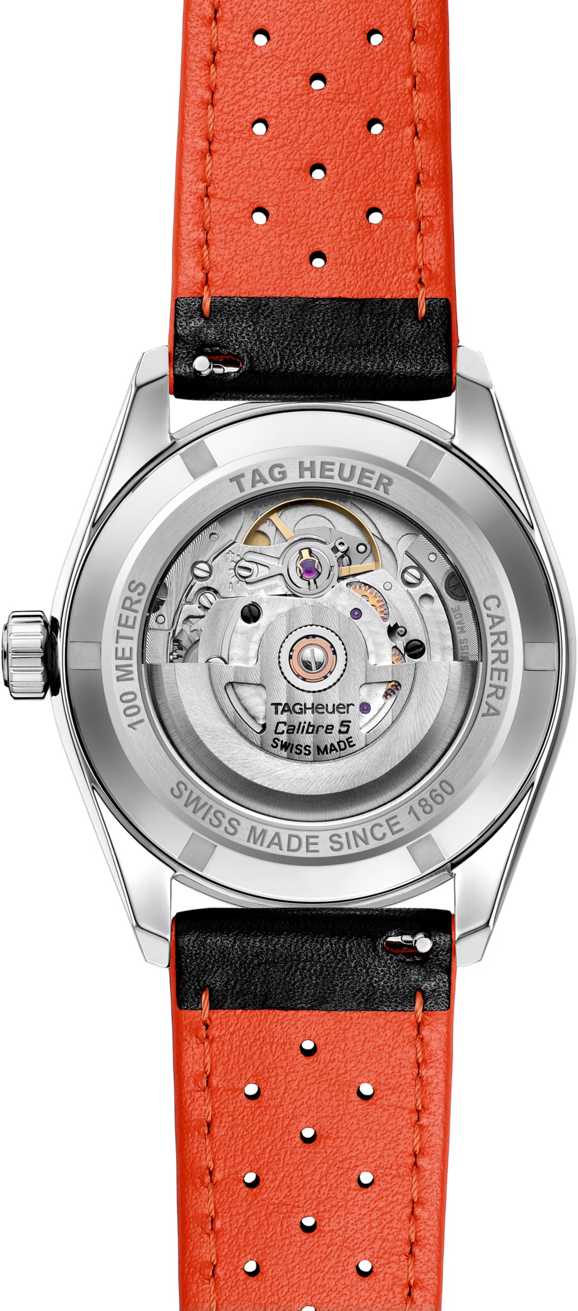 TAG Heuer Carrera 39mm Automatic Black "Azurage" Dial Black Leather Watch
