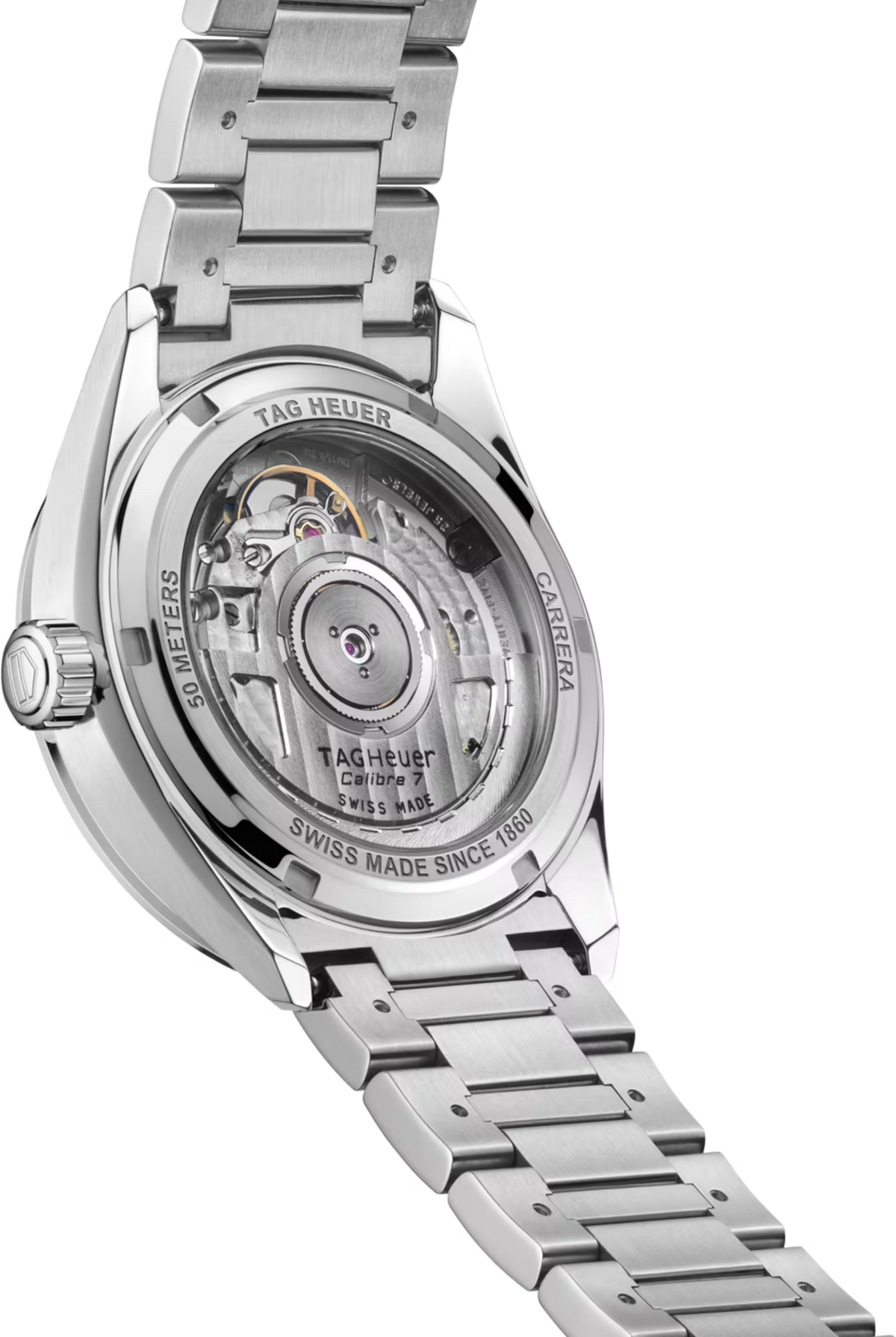 TAG Heuer Carrera 36mm Automatic Purple Snailed Dial Silver Steel Watch