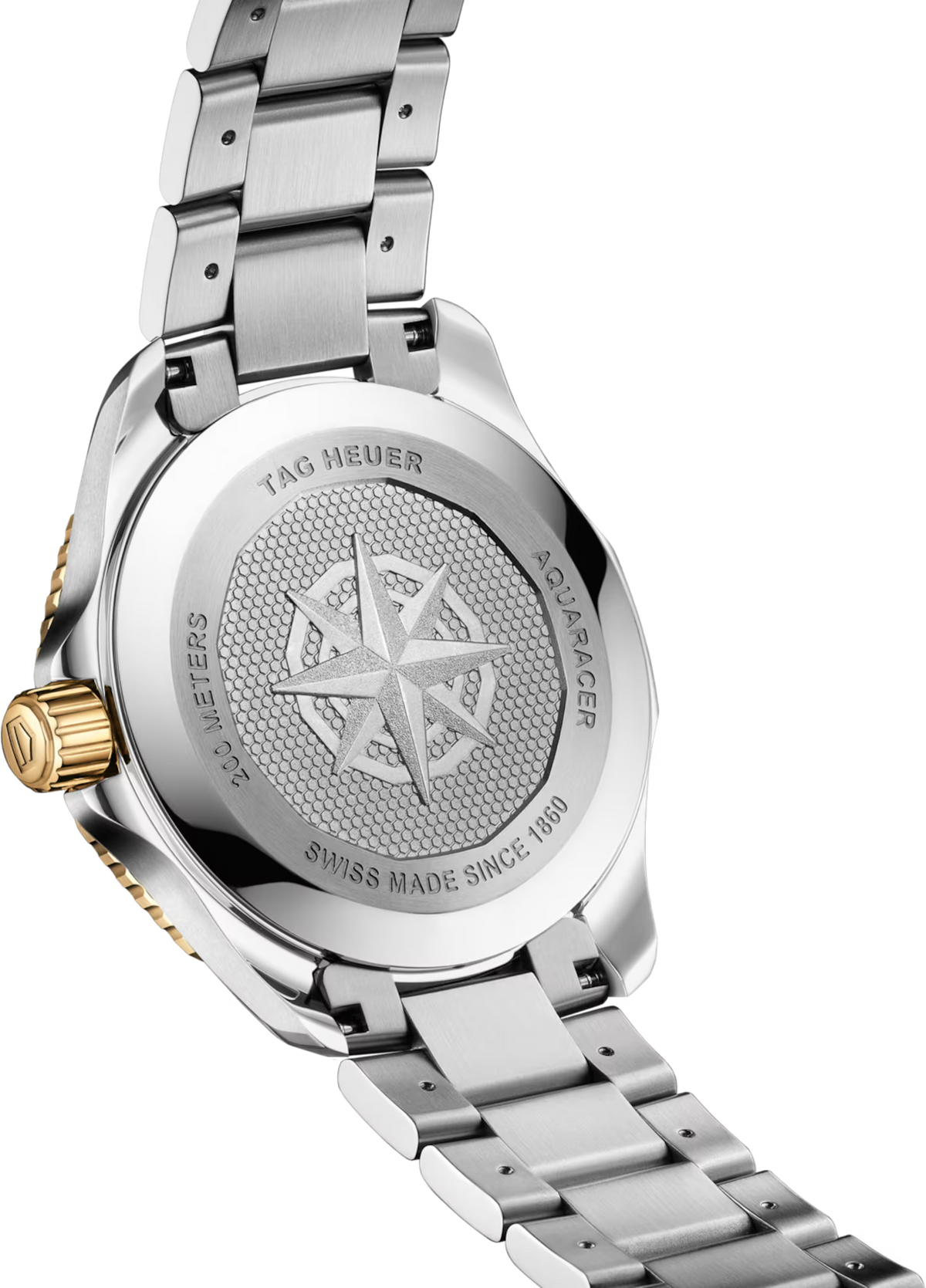 TAG Heuer Aquaracer 40mm Solargraph Blue Sunray brushed Dial Silver & gold Steel plated Watch