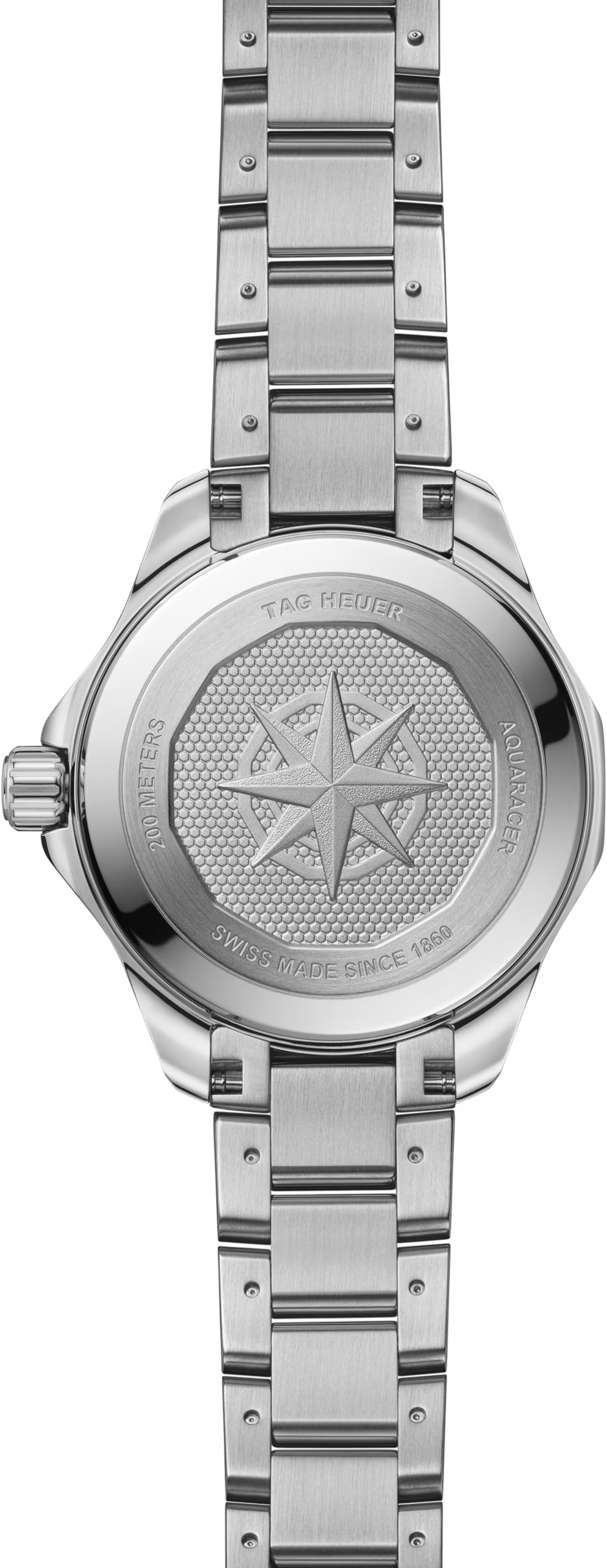 TAG Heuer Aquaracer 34mm Solargraph Pink Dial Silver Steel Watch