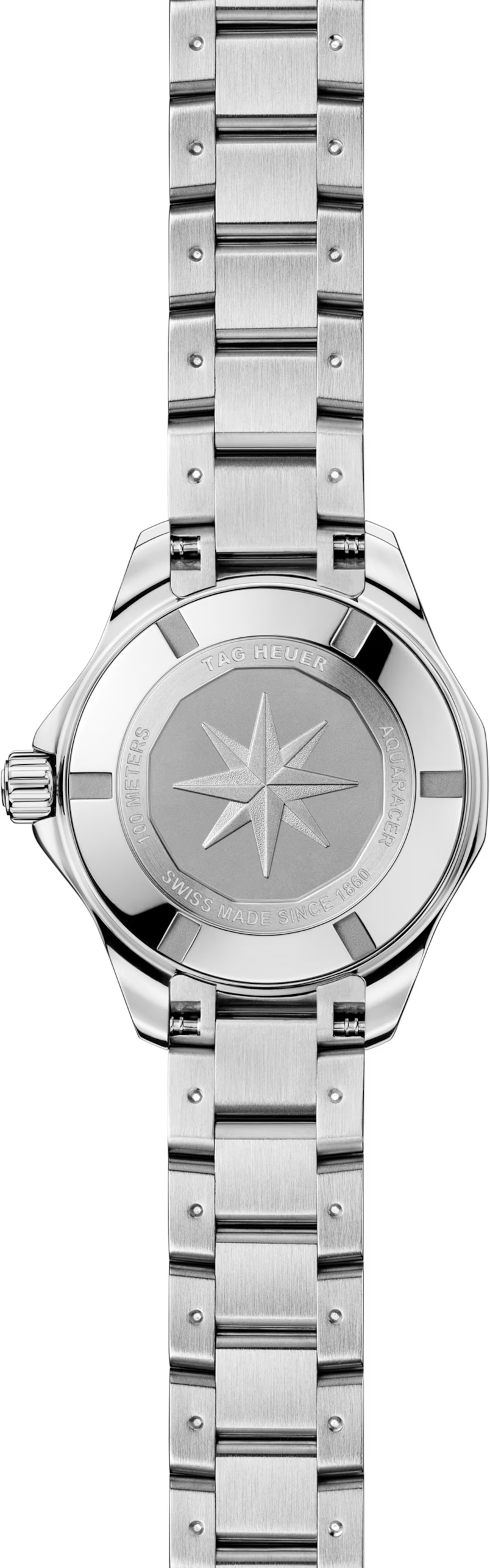 TAG Heuer Aquaracer 28mm Solargraph White Applied Dial Silver Steel Watch
