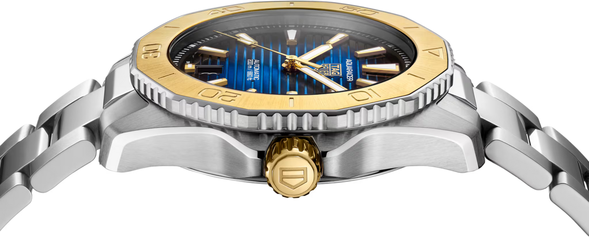 TAG Heuer Aquaracer 40mm Automatic Blue Smokey Dial Silver Steel Watch