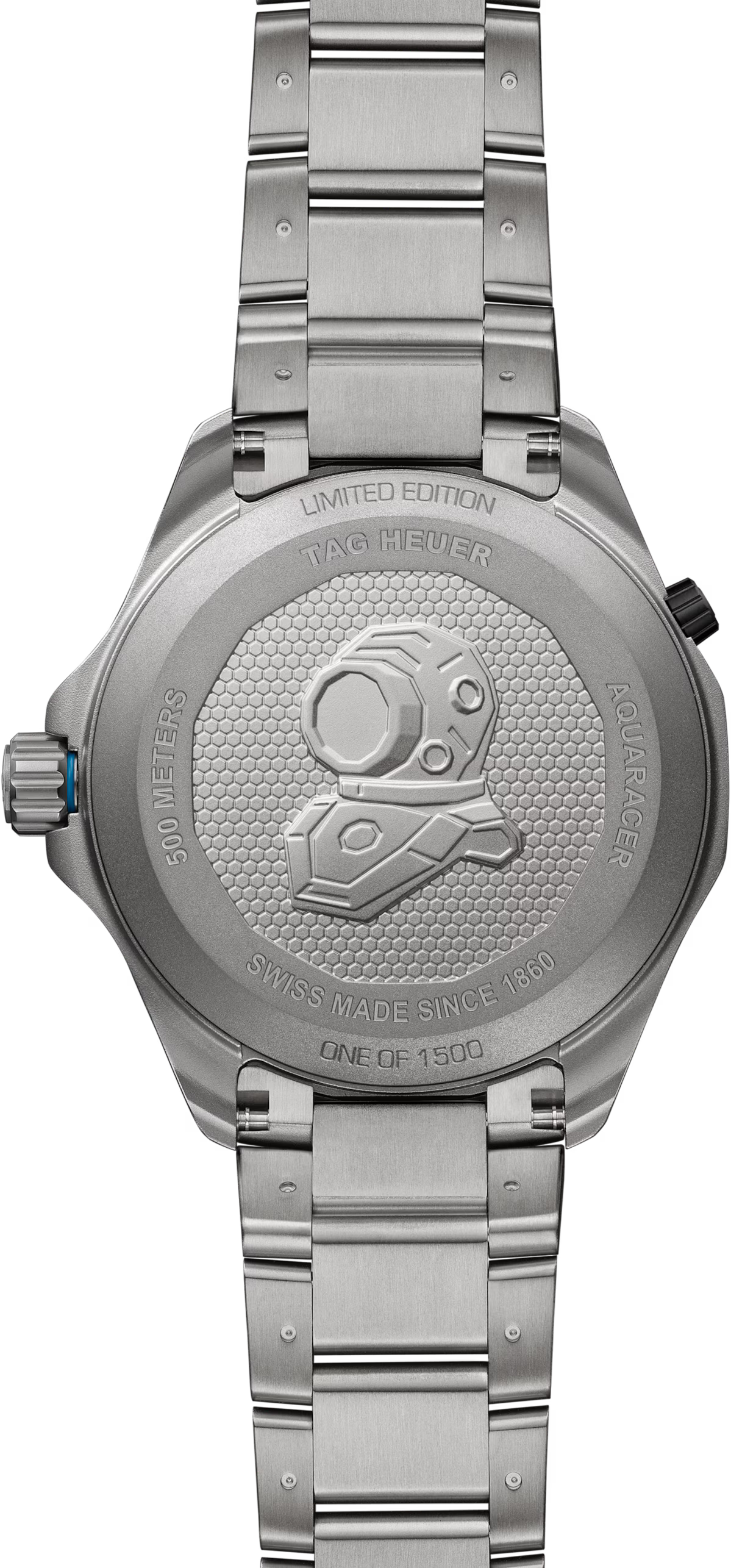 TAG Heuer Aquaracer 42mm Automatic Black & Grey Lacquered Dial Silver Titanium Watch