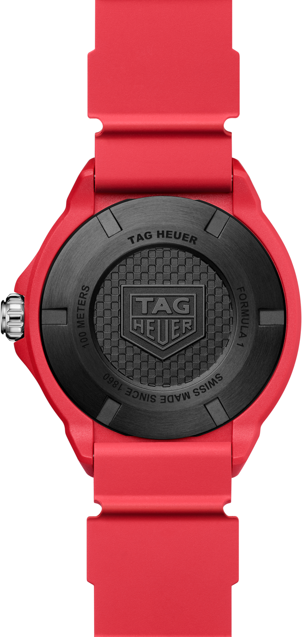 TAG Heuer Formula 1 38mm Solargraph White Opalin Dial Red Rubber Watch