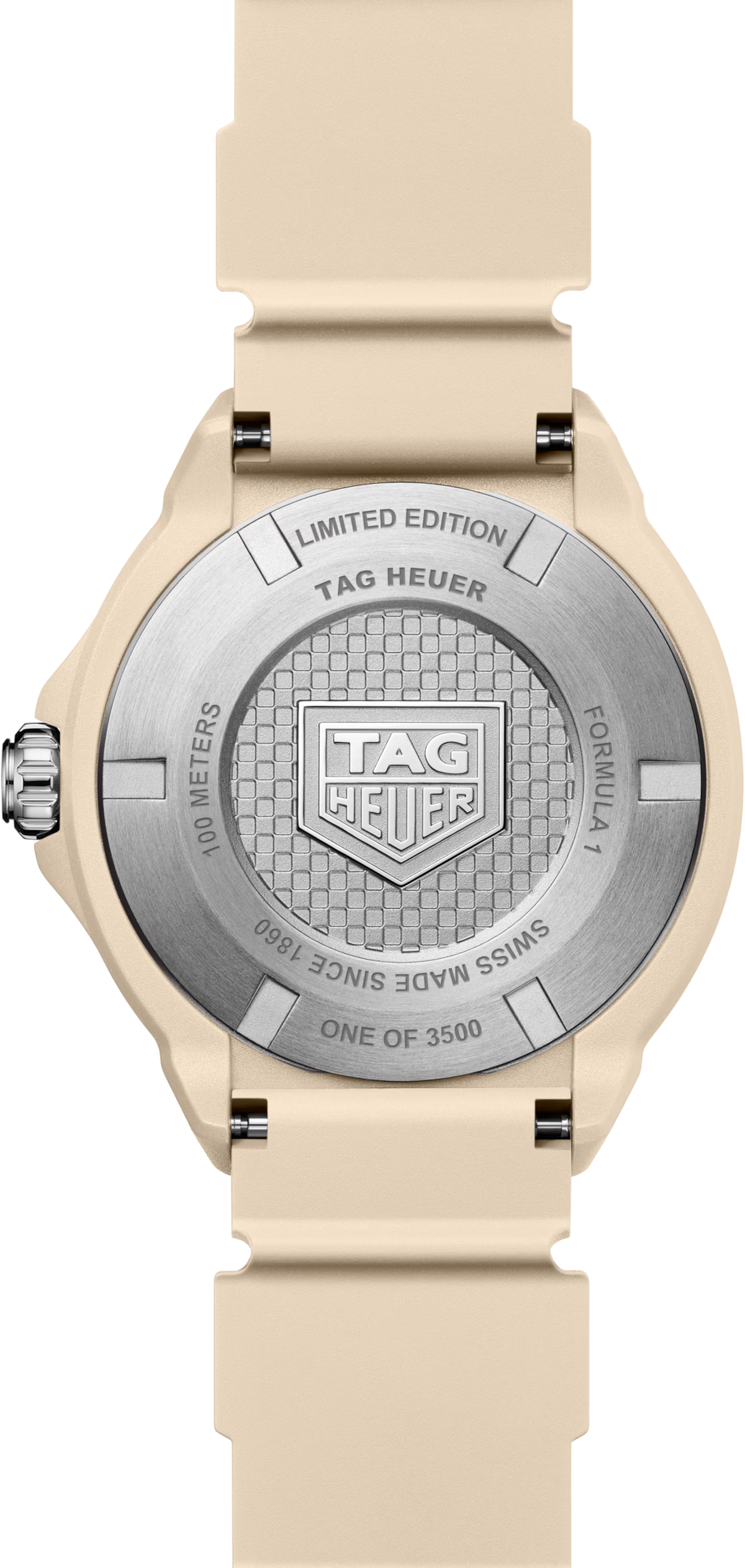 TAG Heuer Formula 1 38mm Solargraph Beige Opalin Dial Beige Rubber Watch