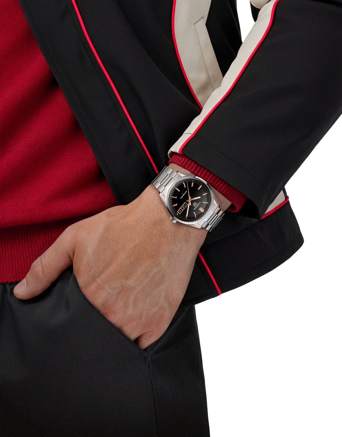 TAG Heuer Carrera 41mm Automatic Black Opalin Dial Silver Steel Watch