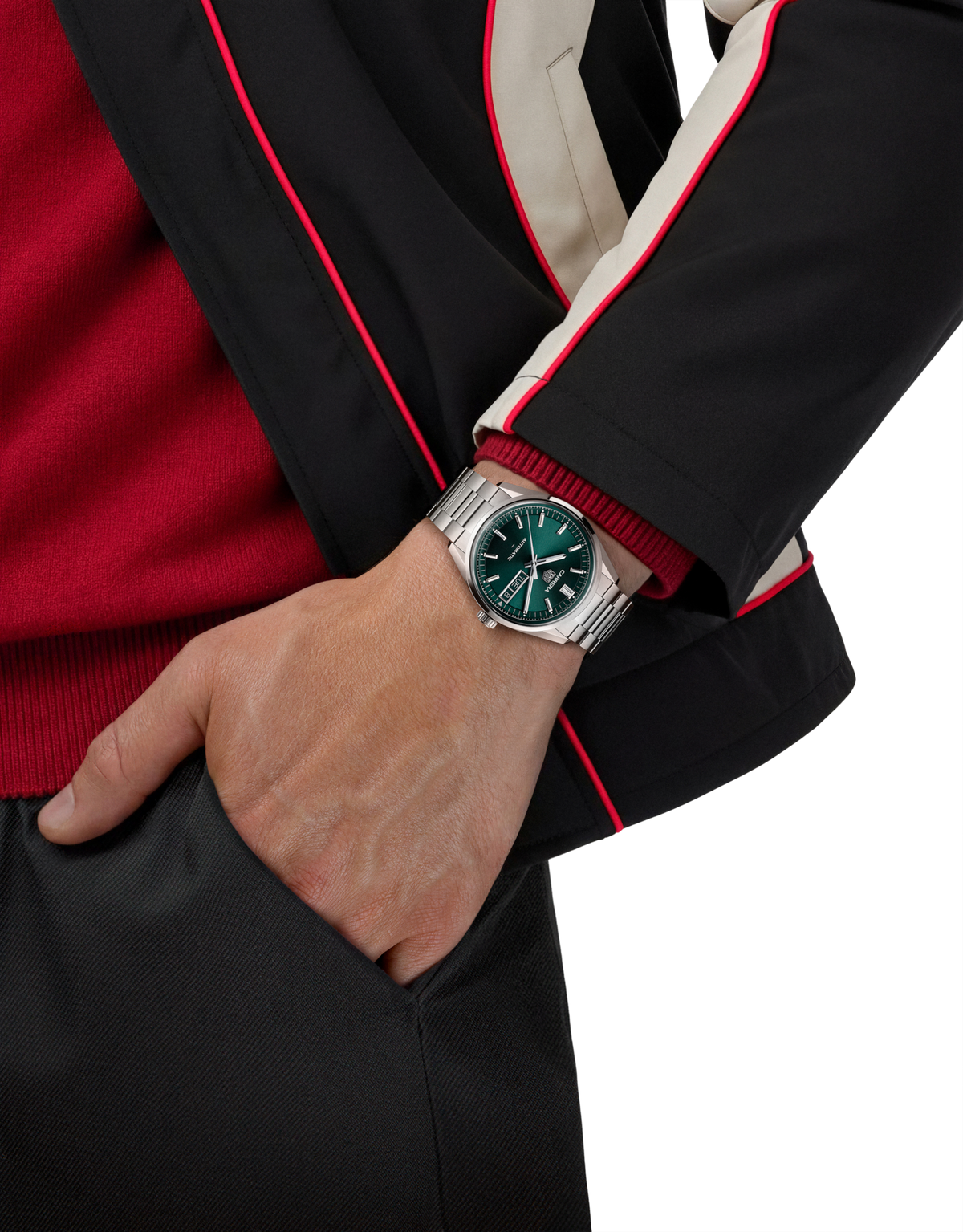 TAG Heuer Carrera 41mm Automatic Green Dial Silver Steel Watch