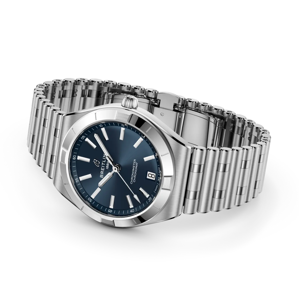Breitling Chronomat 36.0mm Automatic Blue Dial Stainless Steel Bracelet Watch