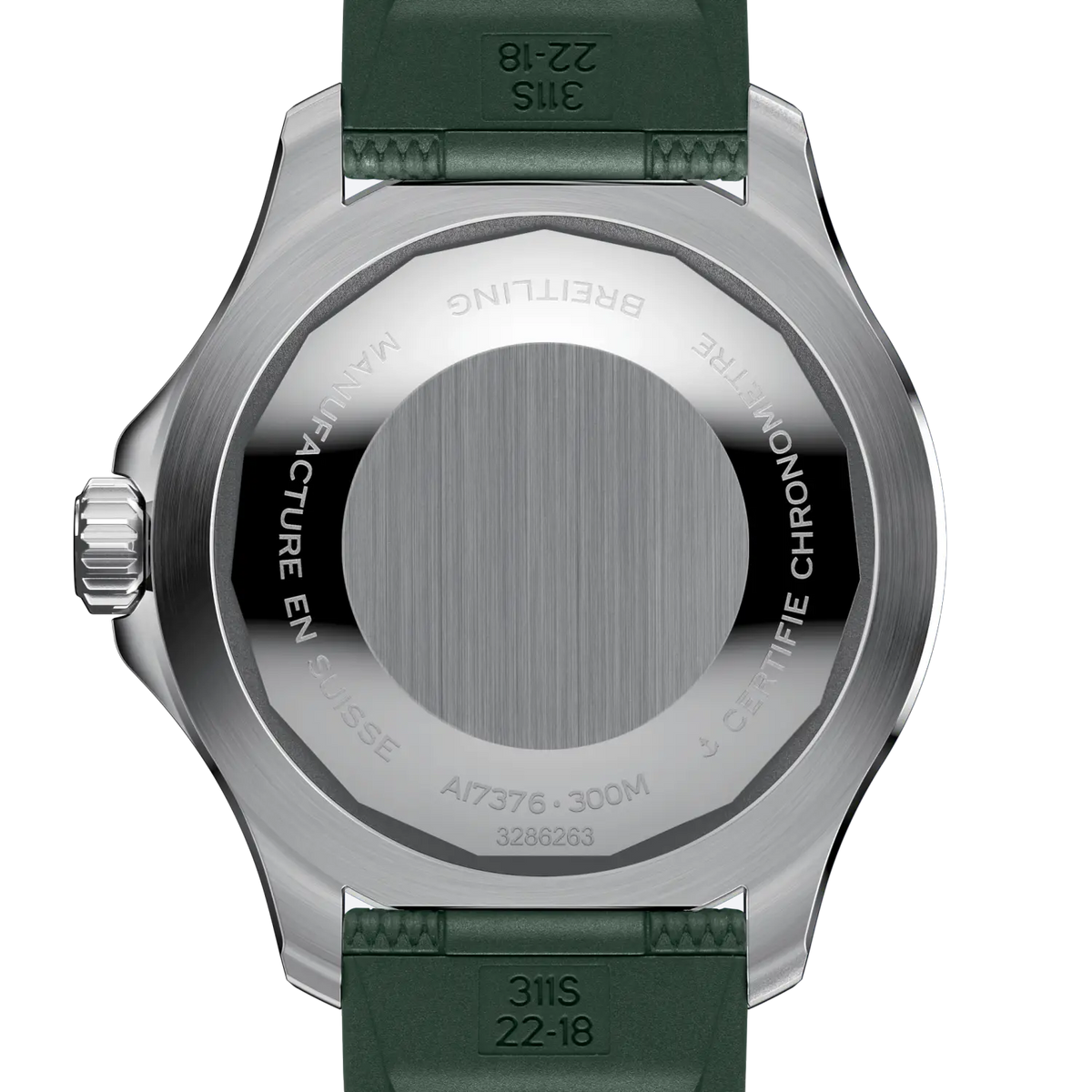 Breitling Superocean 44.0mm Automatic Green Dial Green Rubber Strap Watch