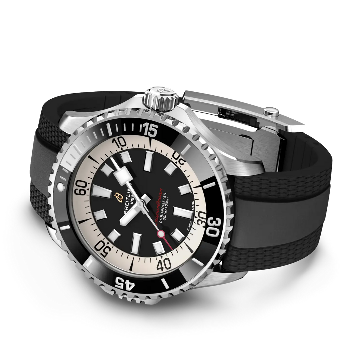Breitling Superocean 46.0mm Automatic Black Dial Black Rubber Strap Watch