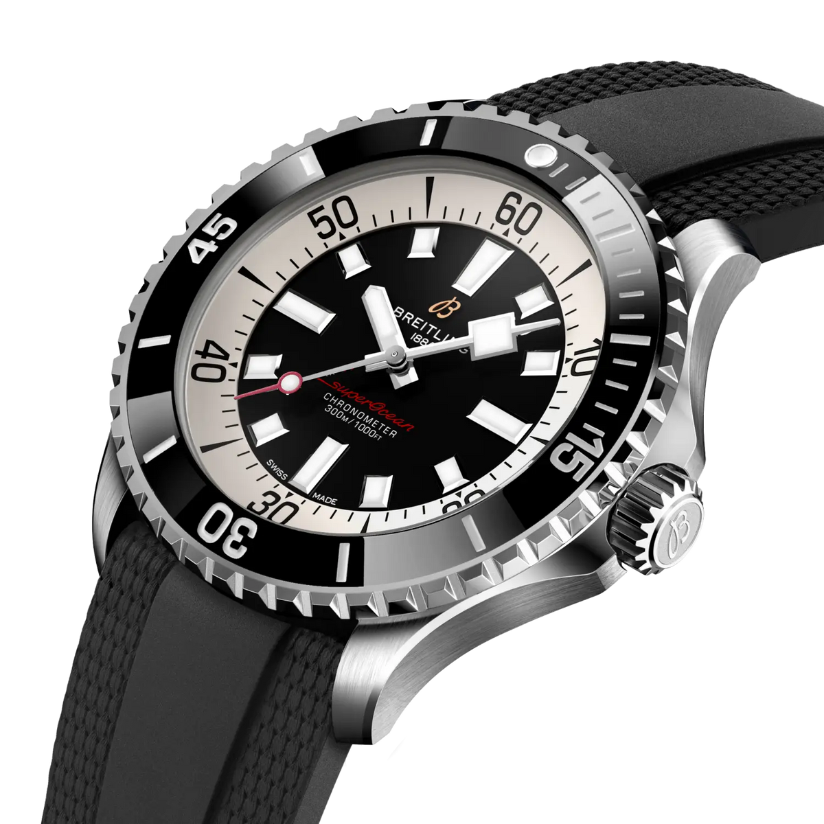 Breitling Superocean 46.0mm Automatic Black Dial Black Rubber Strap Watch