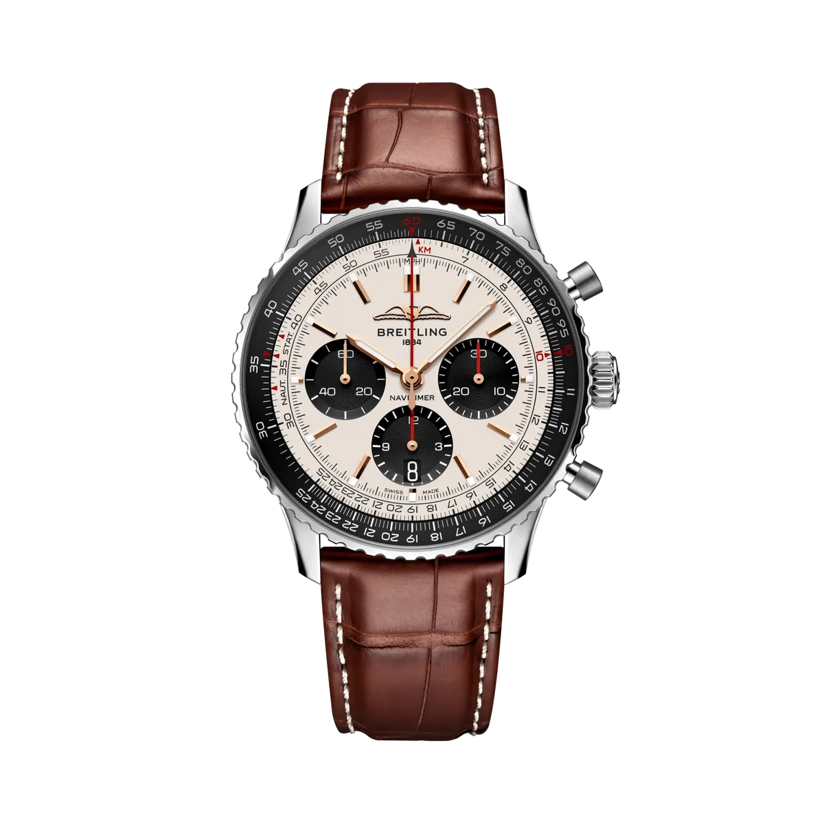 [SIMCHA-TOP500:BREITLING:AB01381E1G1P1:01] Breitling Navitimer B01 Chronograph 43 – AB01381E1G1P1 official image