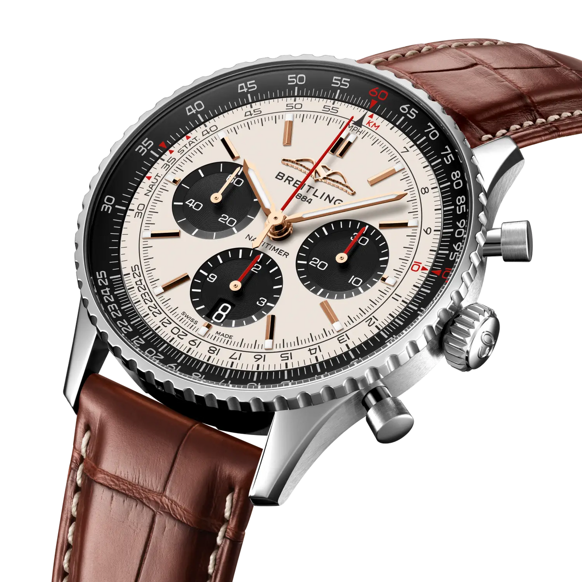 [SIMCHA-TOP500:BREITLING:AB01381E1G1P1:02] Breitling Navitimer B01 Chronograph 43 – AB01381E1G1P1 official image