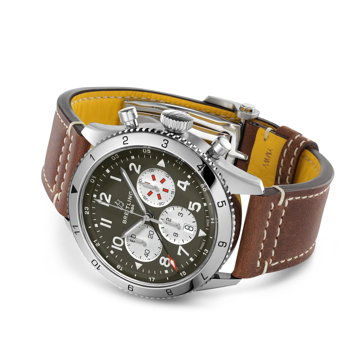 [SIMCHA-TOP500:BREITLING:AB04452A1L1X1:03] Breitling Classic AVI Super AVI B04 Chronograph GMT 46 Curtiss Warhawk – AB04452A1L1X1 official image