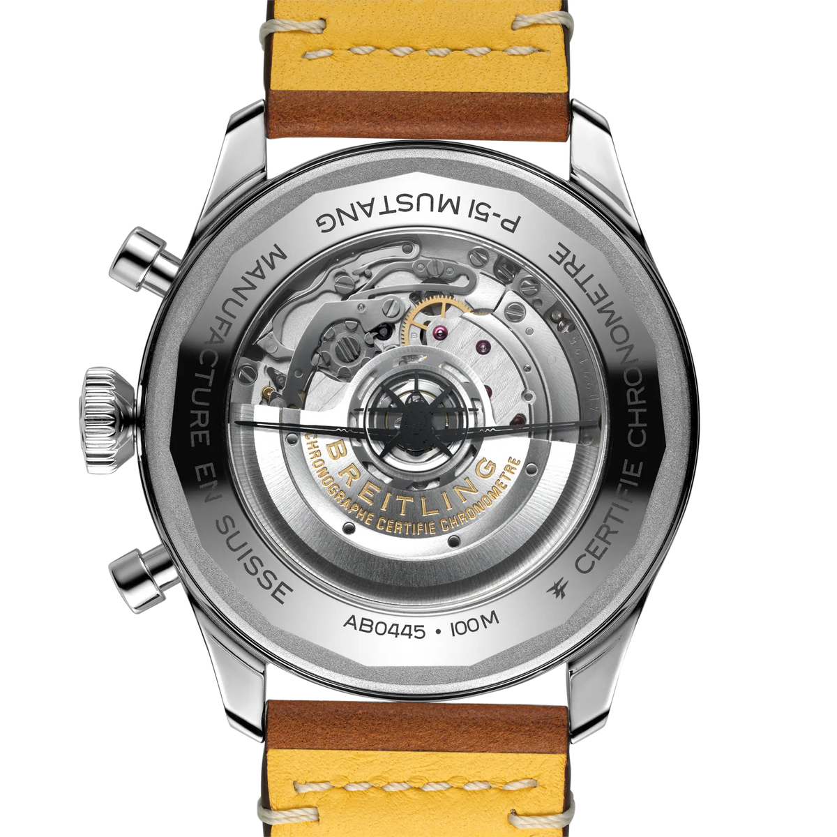 [SIMCHA-TOP500:BREITLING:AB04453A1B1X1:04] Breitling Classic AVI Super AVI B04 Chronograph GMT 46 P-51 Mustang – AB04453A1B1X1 official image