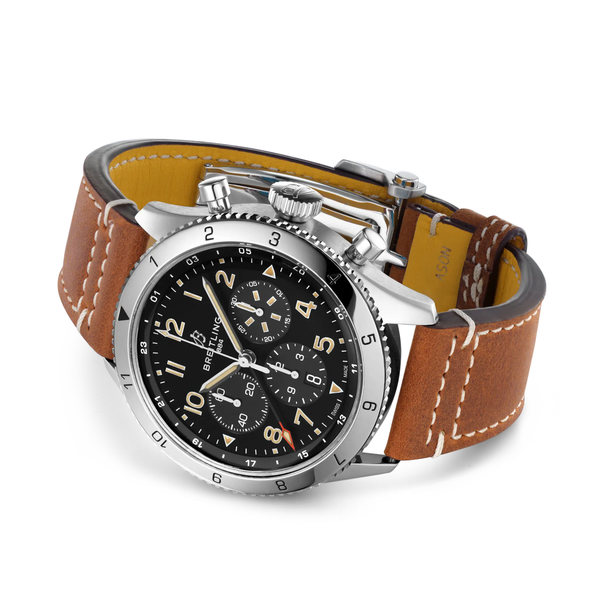 [SIMCHA-TOP500:BREITLING:AB04453A1B1X1:03] Breitling Classic AVI Super AVI B04 Chronograph GMT 46 P-51 Mustang – AB04453A1B1X1 official image