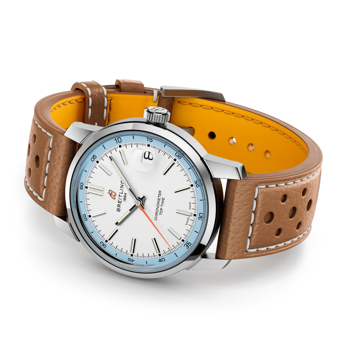 Breitling Top Time 38.0mm Automatic Cream Dial Beige Calfskin leather Watch