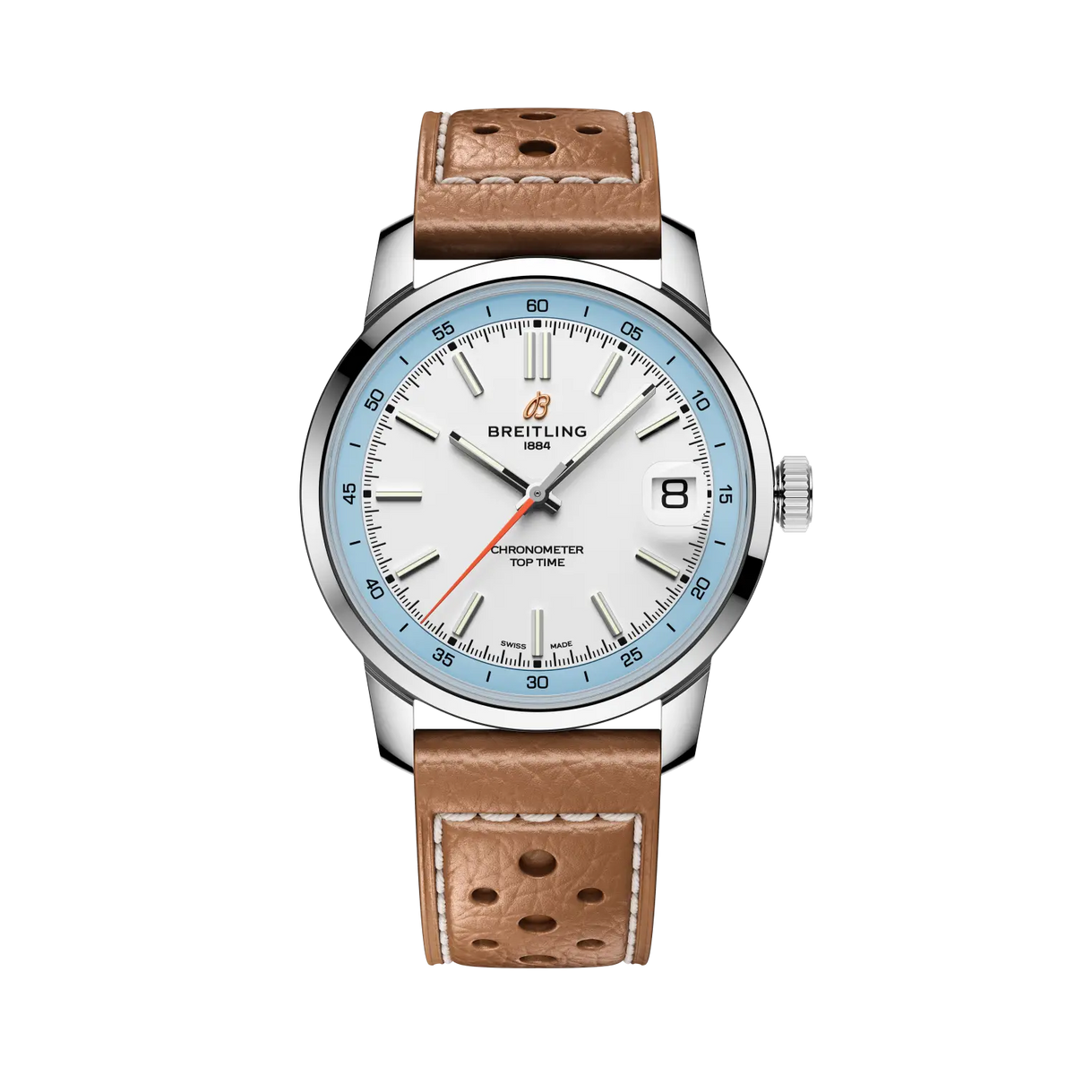 Breitling Top Time 38.0mm Automatic Cream Dial Beige Calfskin leather Watch