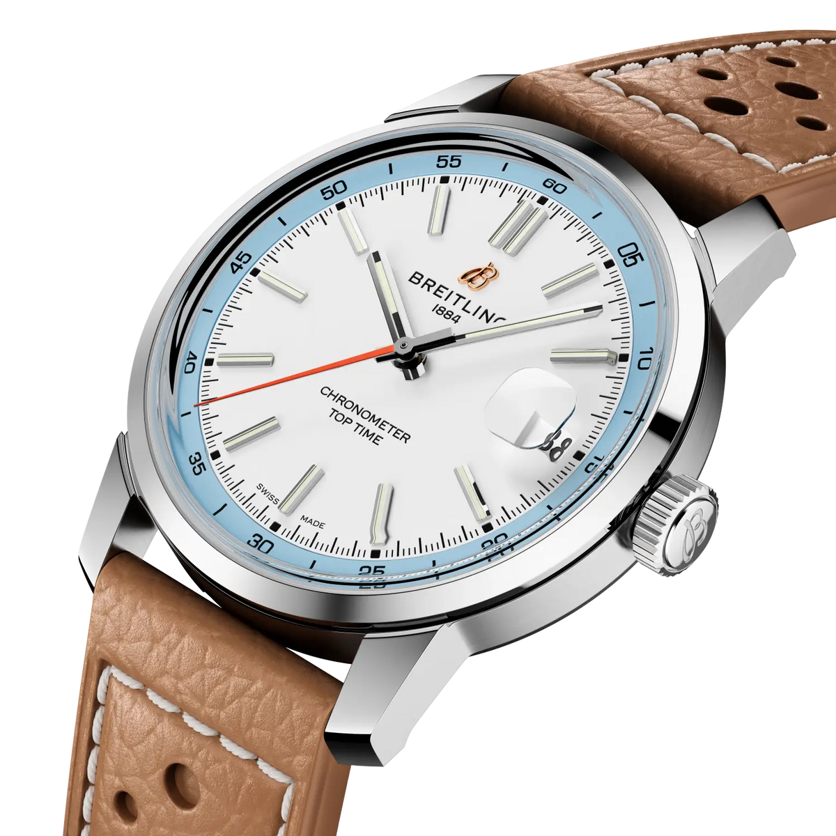 Breitling Top Time 38.0mm Automatic Cream Dial Beige Calfskin leather Watch