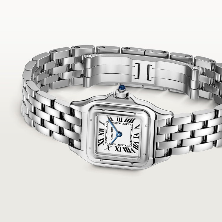 Cartier Panthère 30.3 x 22.0mm Quartz Silvered Dial Steel Bracelet Watch