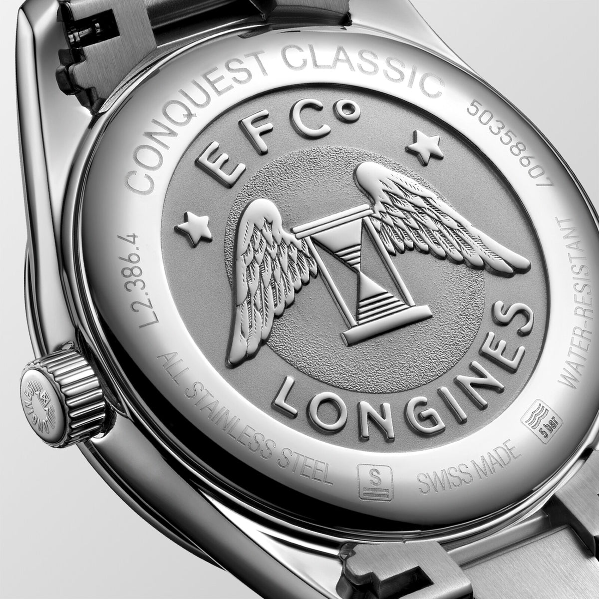 [SIMCHA-OFFICIAL-GALLERY:L2.386.4.92.6:03] Longines Conquest Classic 34.00mm Quartz Blue Dial Stainless Steel Bracelet Watch — official gallery view 3
