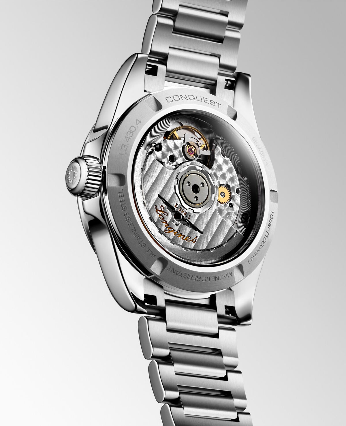 [SIMCHA-OFFICIAL-GALLERY:L3.430.4.72.6:07] Longines Conquest 34.00mm Automatic Sunray silver Dial Stainless Steel Bracelet Watch — official gallery view 7