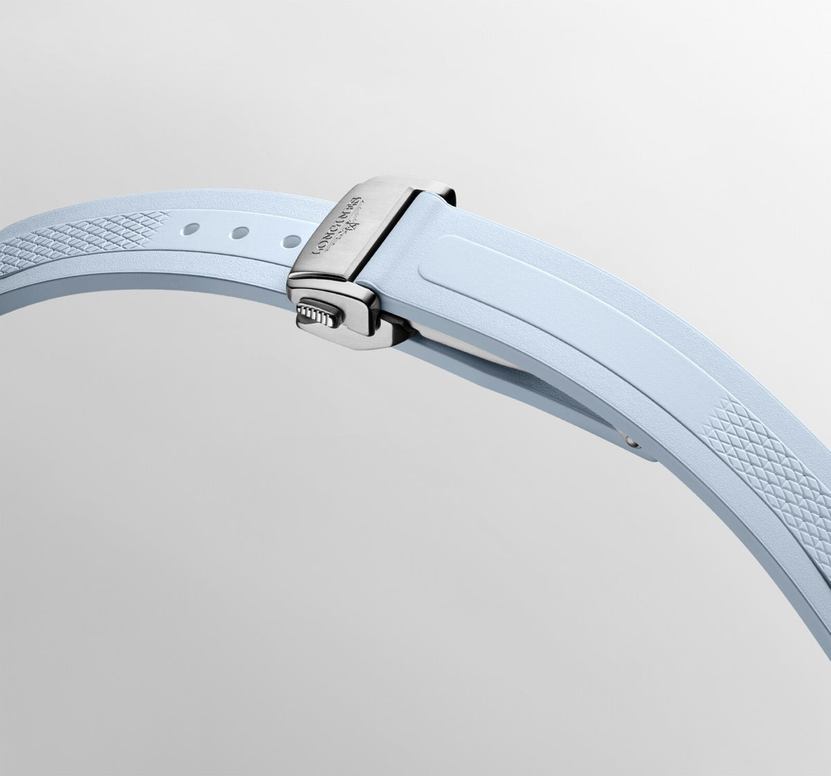 [SIMCHA-OFFICIAL-GALLERY:L3.430.4.92.9:06] Longines Conquest 34.00mm Automatic Sunray blue Dial Blue Rubber Strap Watch — official gallery view 6