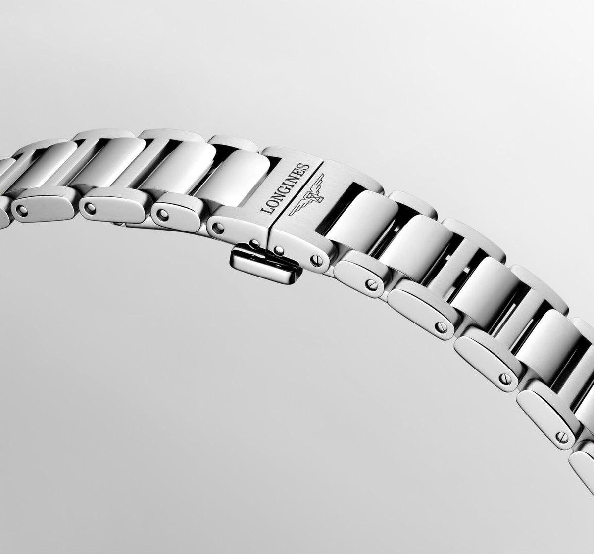 [SIMCHA-OFFICIAL-GALLERY:L3.460.4.18.6:02] Longines Conquest 34.00mm Quartz White sandblasted Dial Stainless Steel Bracelet Watch — official gallery view 2