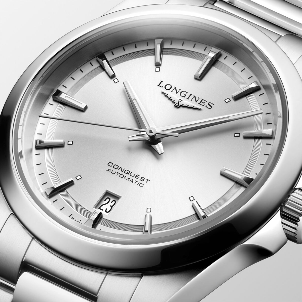 [SIMCHA-OFFICIAL-GALLERY:L3.720.4.72.6:02] Longines Conquest 38.00mm Automatic Sunray silver Dial Stainless Steel Bracelet Watch — official gallery view 2
