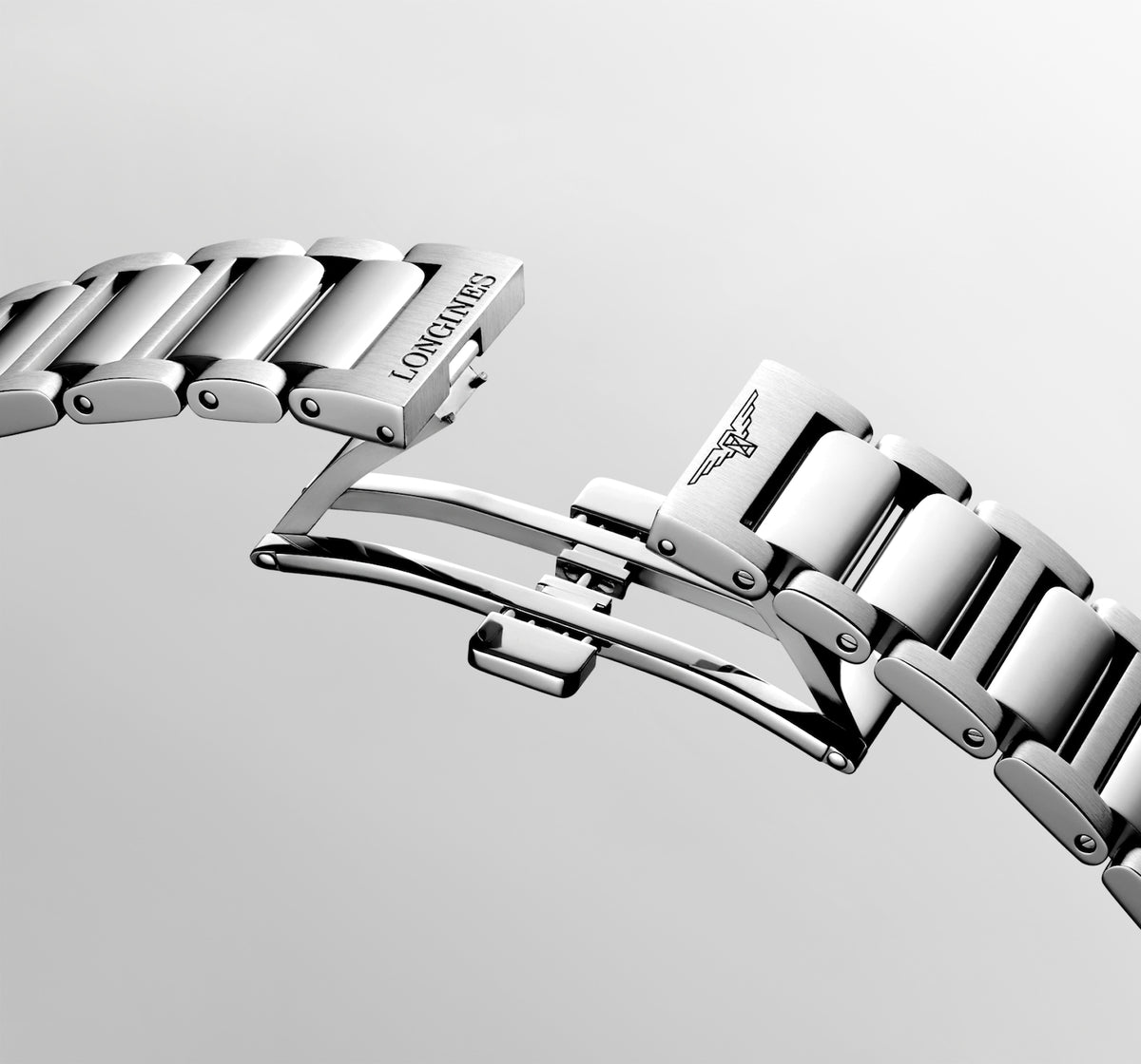 Longines Conquest 41.00mm Quartz Blue sandblasted Dial Stainless Steel Bracelet Watch