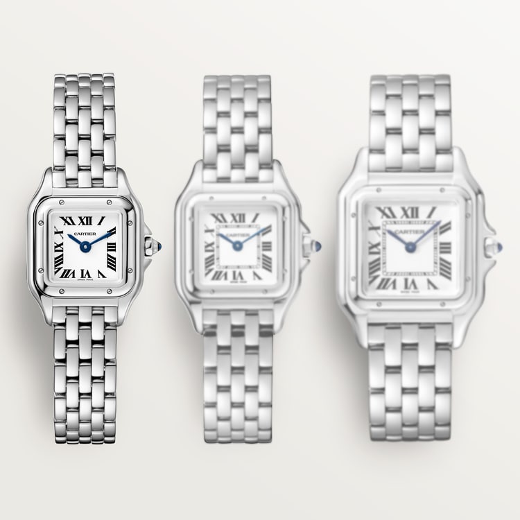 Cartier Panthère 25.1 x 18.5mm Quartz Silver Dial Silver Steel Bracelet Watch