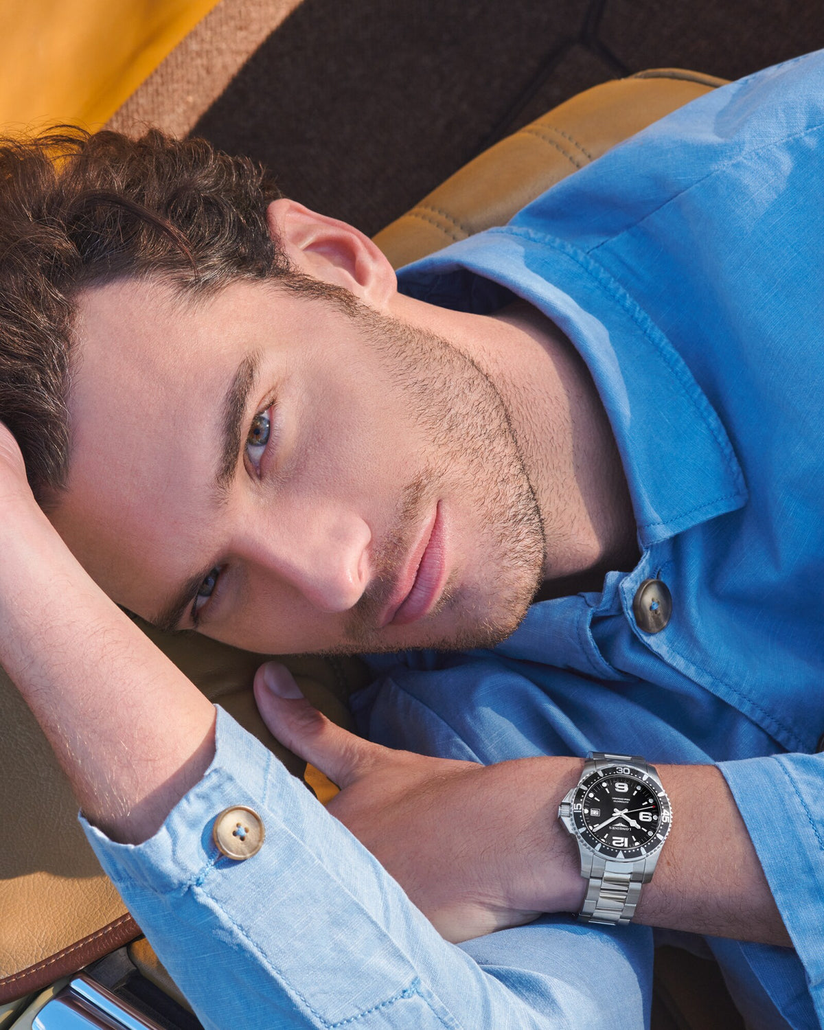 [SIMCHA-OFFICIAL-GALLERY:L3.742.4.56.6:03] Longines HydroConquest 41.00mm Automatic Sunray black Dial Stainless Steel Bracelet Watch — official gallery view 3