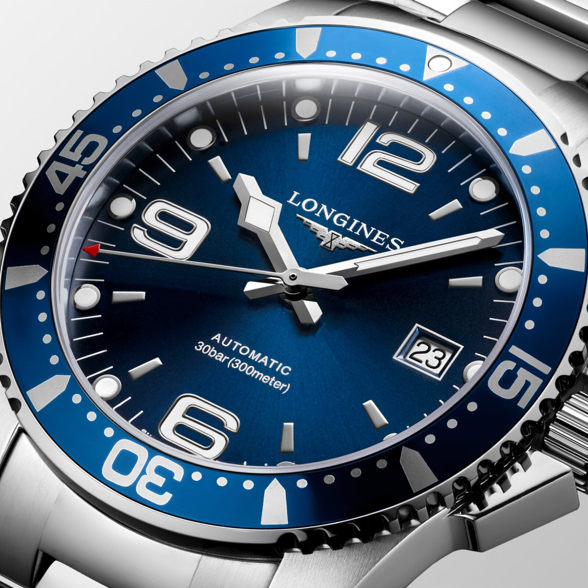 [SIMCHA-OFFICIAL-GALLERY:L3.742.4.96.6:02] Longines HydroConquest 41.00mm Automatic Sunray blue Dial Stainless Steel Bracelet Watch — official gallery view 2