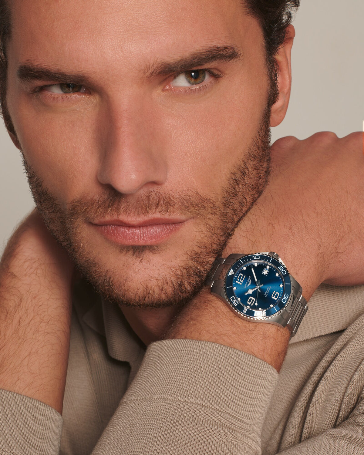 [SIMCHA-OFFICIAL-GALLERY:L3.780.4.96.6:03] Longines HydroConquest 39.00mm Automatic Sunray blue Dial Stainless Steel Bracelet Watch — official gallery view 3