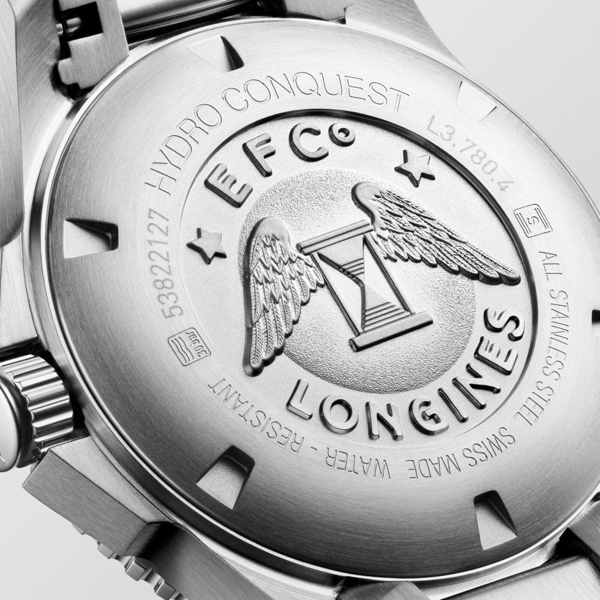 [SIMCHA-OFFICIAL-GALLERY:L3.780.4.96.6:04] Longines HydroConquest 39.00mm Automatic Sunray blue Dial Stainless Steel Bracelet Watch — official gallery view 4