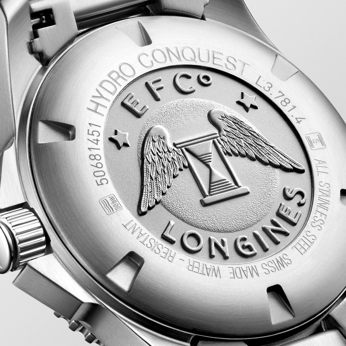 [SIMCHA-OFFICIAL-GALLERY:L3.781.4.05.6:04] Longines HydroConquest 41.00mm Automatic Black Dial Stainless Steel Bracelet Watch — official gallery view 4